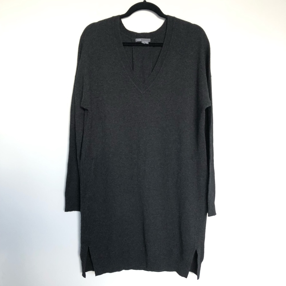Vince wool/cashmere sweater dress charcoal nwot